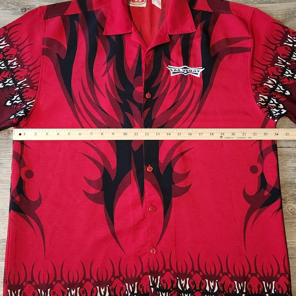 Tribal Print Malibu Dreams Las Vegas Button Down Shirt size XL. - Picture 6 of 8